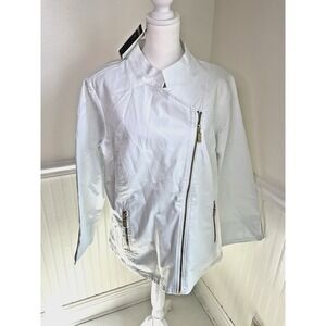 Bob Mackie Wearable Art Vintage Chef Jacket Asymmetrical‎ Full Zip Women Size XL